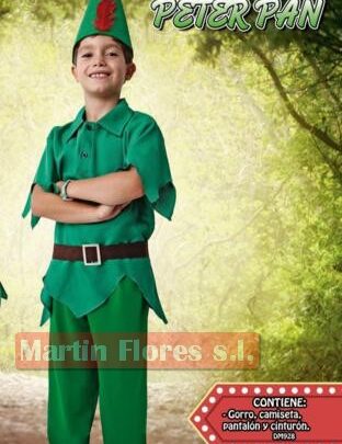 Disfraz peter pan verde infantil