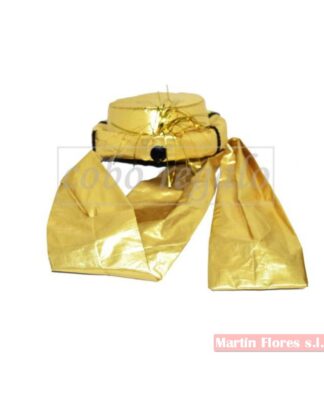 Gorro turbante dorado tela