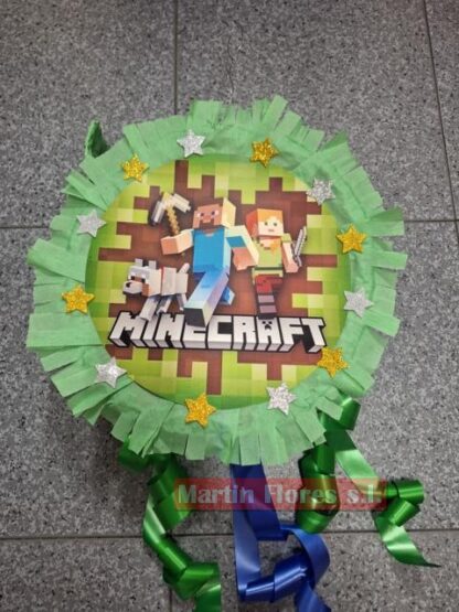 Piñata 3D minecraft redonda