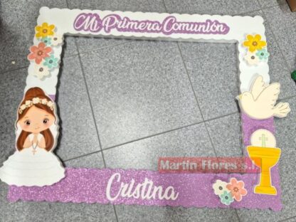 Cartel photocall grande niña comunión