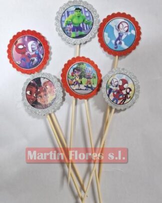 Brocheta decoración 6u Mario Bross