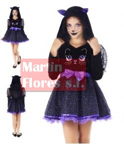 Disfraz gatita morada