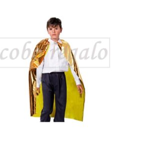 Capa dorada infantil sin cuello