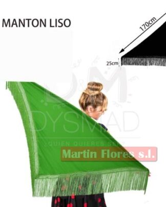 Mantoncillo flamenca verde adulto
