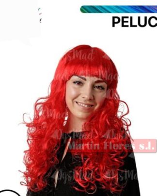 Peluca roja rizada básica
