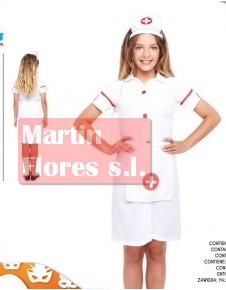 Disfraz enfermera blanca roja
