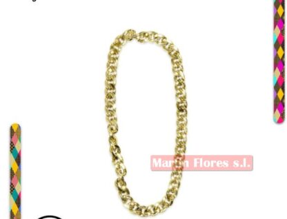 Collar cadena dorada rapero - Imagen 2