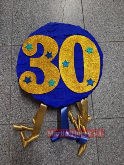 Piñata 3d redonda 30 años