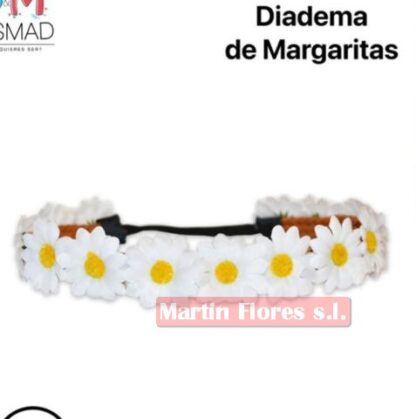 Diadema margaritas hippie blanca
