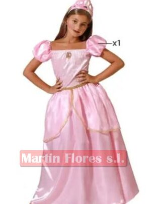 Princesa rosa manga corta