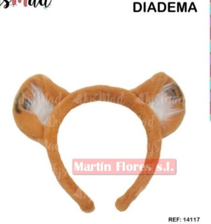 Diadema peluche león
