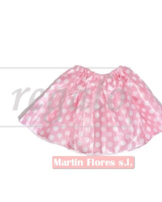 Falda infantil tul rosa claro lunar