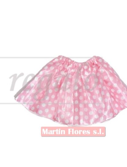 Falda infantil tul rosa claro lunar