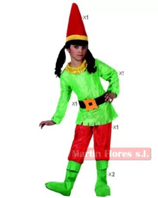 Disfraz duende verde rojo