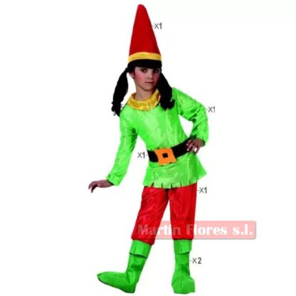 Disfraz duende verde rojo