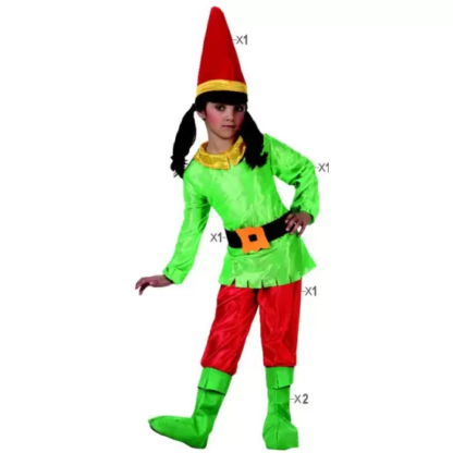 Disfraz duende verde rojo