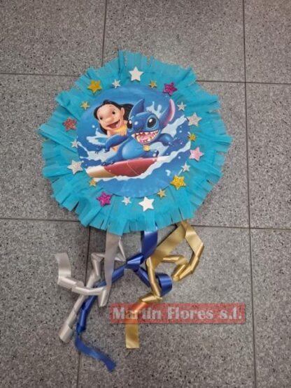 Piñata 3d redonda Lilo y Stitch
