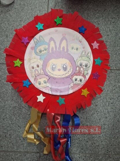 Piñata 3d redonda labubu