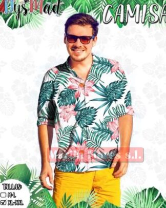 Camisa flores adulto
