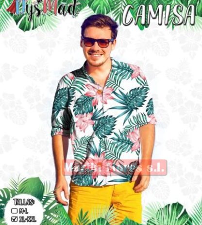 Camisa flores adulto