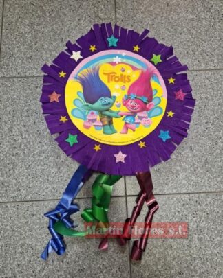 Piñata 3d redonda Trolls