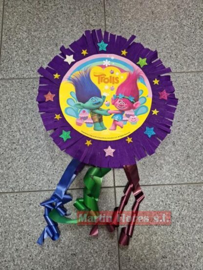 Piñata 3d redonda Trolls