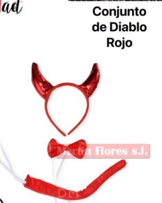 Set diablo rojo cuernos