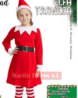 Disfraz elfa traviesa navidad