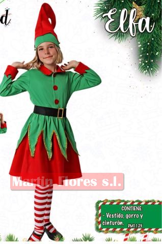 Disfraz elfa glamour navidad