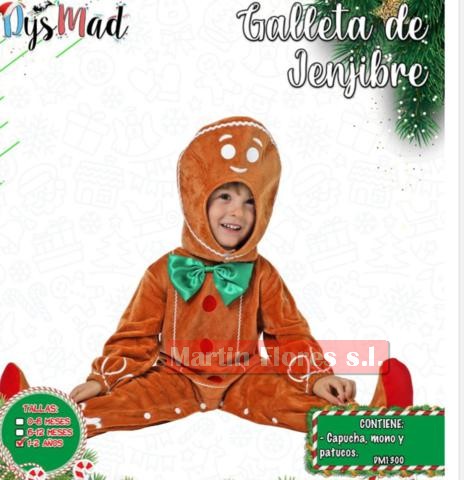 Disfraz galleta Jengibre bebé