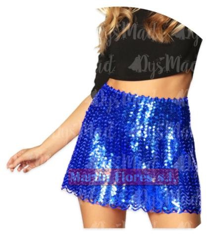 Falda lentejuelas infantil colores