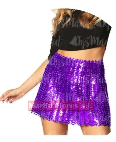 Falda lentejuelas infantil colores - Imagen 9