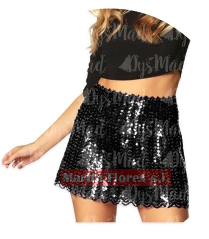 Falda lentejuelas infantil colores - Imagen 8