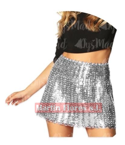 Falda lentejuelas infantil colores - Imagen 7