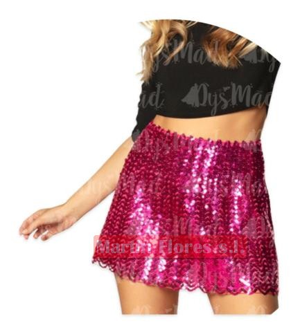 Falda lentejuelas infantil colores - Imagen 4