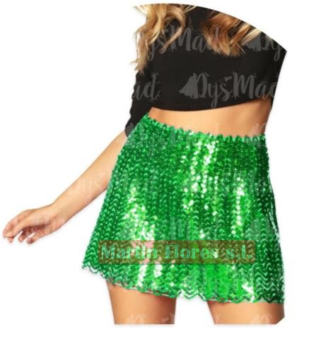 Falda lentejuelas infantil colores - Imagen 2