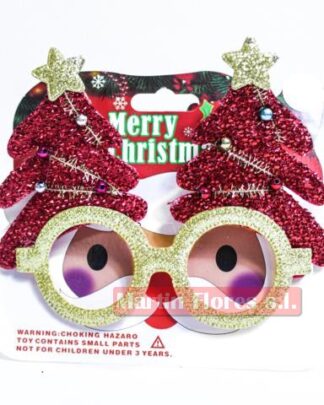 Gafa navidad árbol rojo