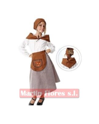 Disfraz castañera infantil marrón