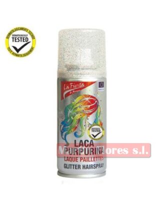 Spray laca pelo purpurina