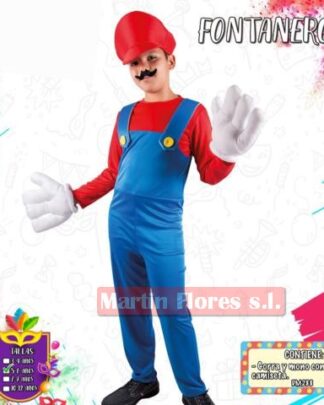 Disfraz fontanero rojo videojuego