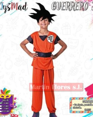 Disfraz Guerrero Z naranja niño