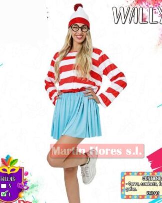 Disfraz Wally adulto falda