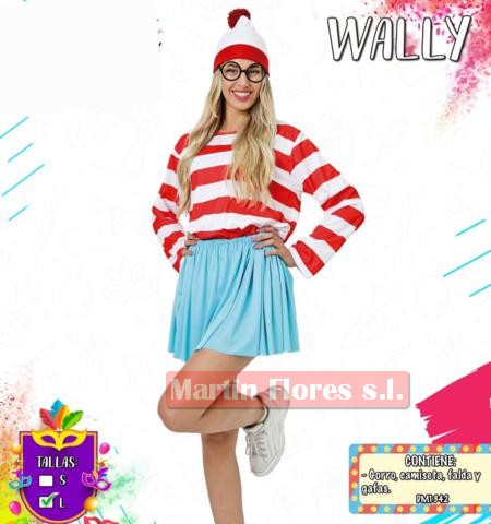 Disfraz Wally adulto falda