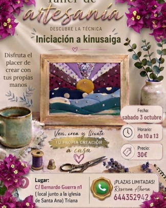 Taller artesanía Kinusaiga en Sevilla