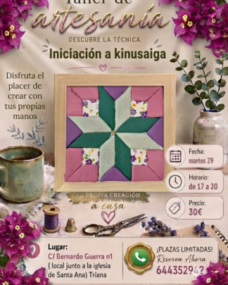 Taller artesanía Kinusaiga en Sevilla