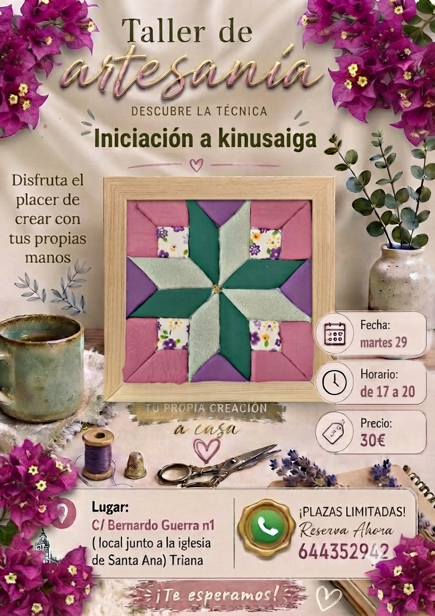 Taller artesanía Kinusaiga en Sevilla