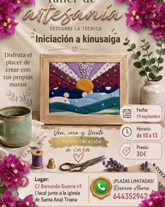 Taller artesanía Kinusaiga en Sevilla